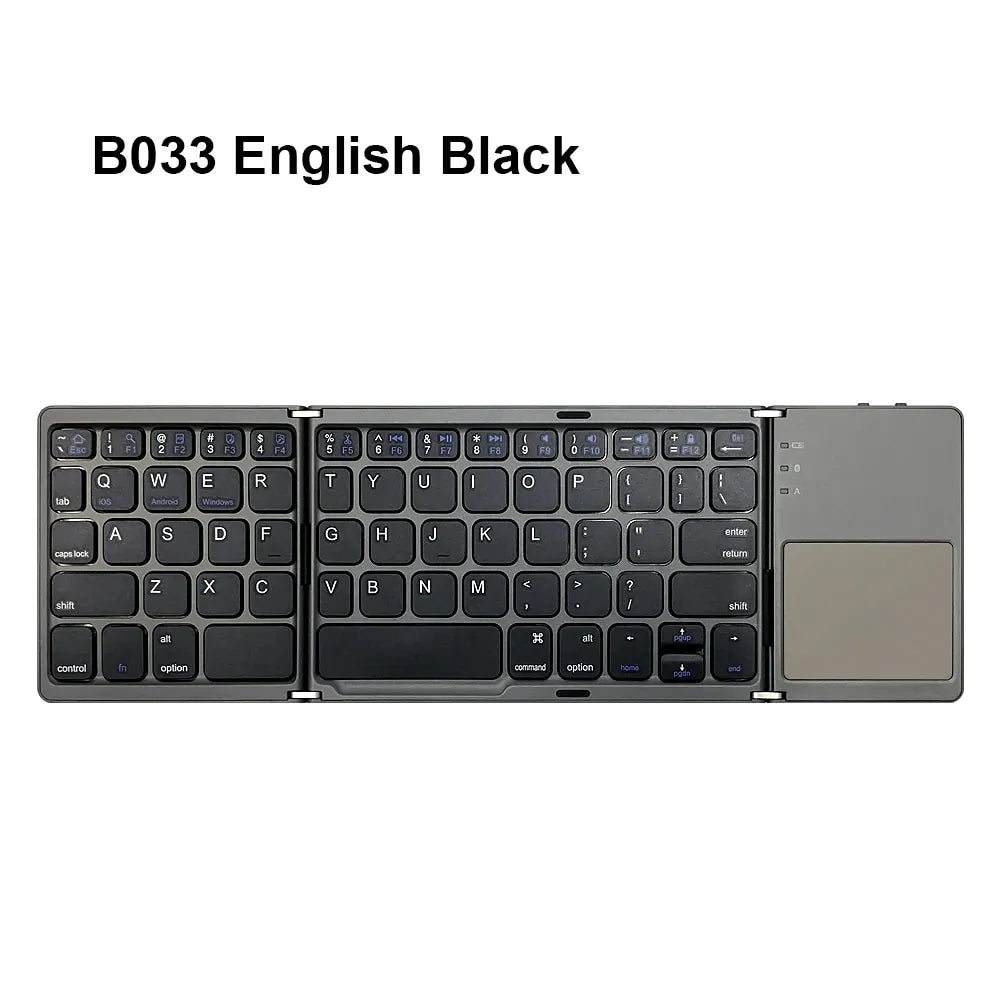 3 Mini Bluetooth Folding Keyboard with Touchpad